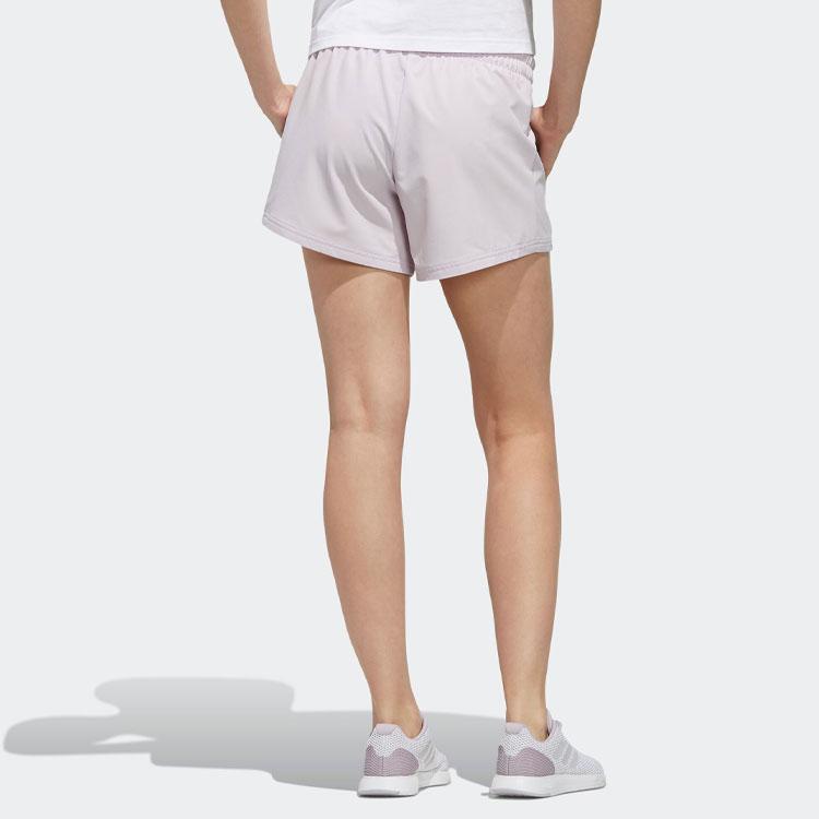 Adidas Neo Letter Print Lace-Up Sports Shorts Women Shorts Light-Purple FK9935