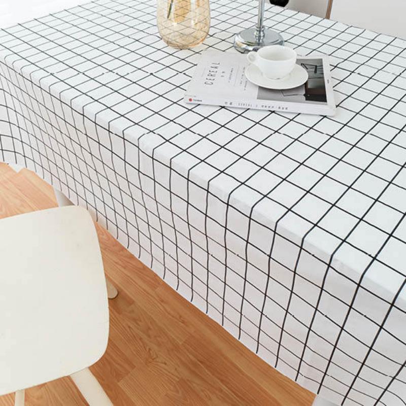 Table Cloth For Home Waterproof Plaid Stripe Dining Tablecloth Kitchen Decorative Rectangular Coffee Cuisine Party Table Cover