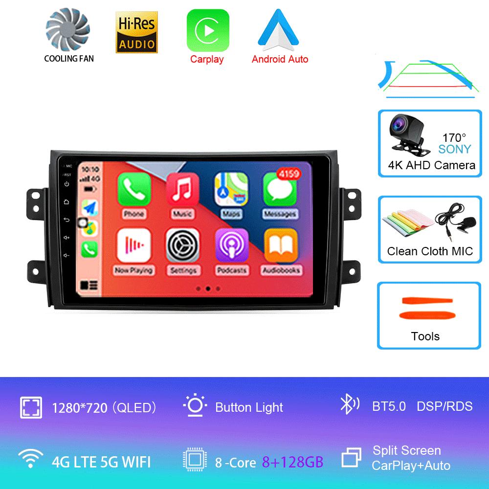 Radio auto Android 14 Carplay Auto Multimedia Pentru Suzuki SX4 2006-2013 Pentru Fiat Sedici 2005-2014 2din Autoradio Stereo Unitate Principală