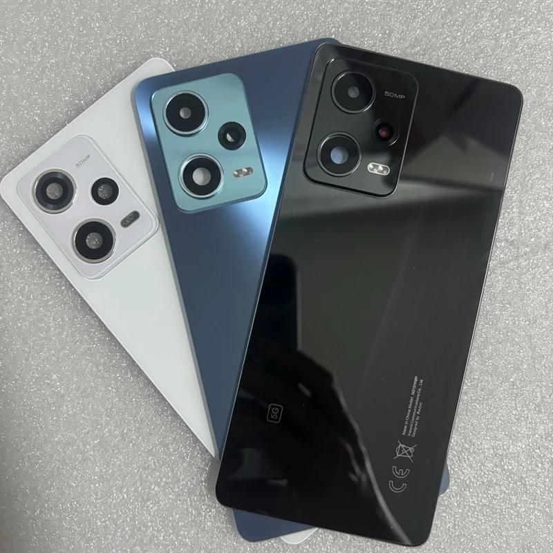 For Redmi Note 12 Pro 5G Battery Back Cover Rear  3D Glass Panel Housing Case Replace