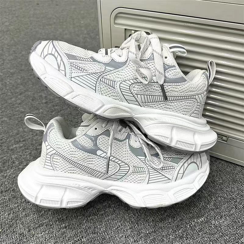 Herren Marke Paar Laufschuhe Herren Paris Schuhe Designer Dicke Sohle Mesh Atmungsaktiv Damen Freizeit-Sneaker Reifen Tank Schuhe 3xl