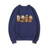 Pumpkin Spice Coffee Lover Women Fall Cozy Horror Sweatshirt Pullover Halloween Clothes
