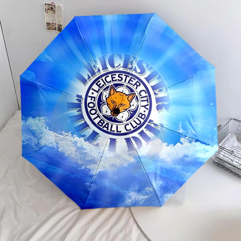 Leicester City Football Club2pattern, automatic folding umbrella, portable and foldable design, 8 ribs, a Christmas or birthday gift.