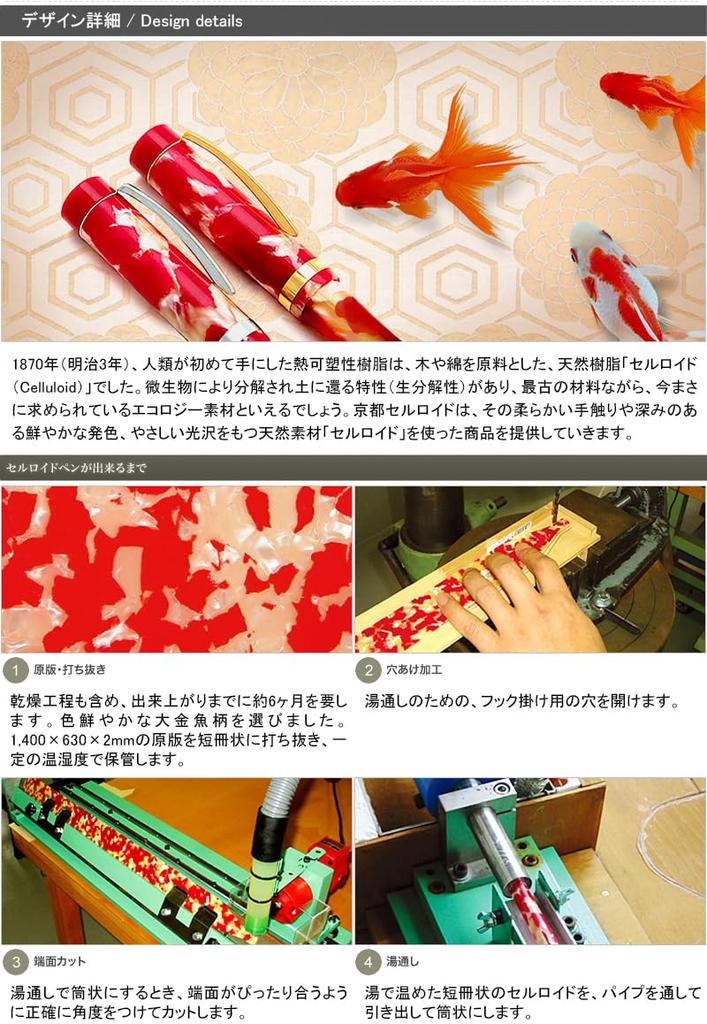 Kyoto Celluloid Ballpoint Pen Cigar Type Braid CT 0904B Oil-based