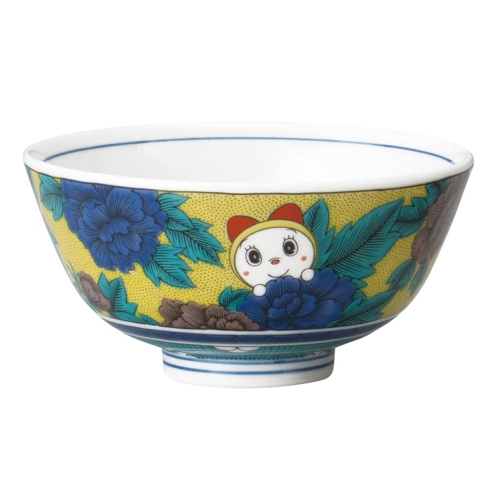 Doraemon" Rice Bowl, Approx. 12cm, Kutani Ware, Yoshidaya Style, Four Colors, Made In Japan, 008161