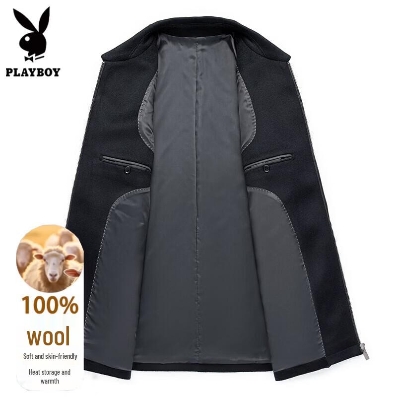 PLAYBOY Men's Premium Wool Blend Business Casual Jacket