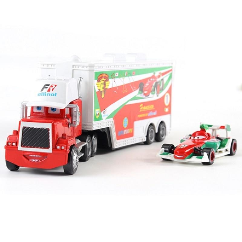 Disney Pixar Cars und Trucks Spielzeugset Der König Cruz Lightning McQueen Mike Onkel 1/43 Die-Cast Modell LKW Spielzeug Geschenk für Kinder