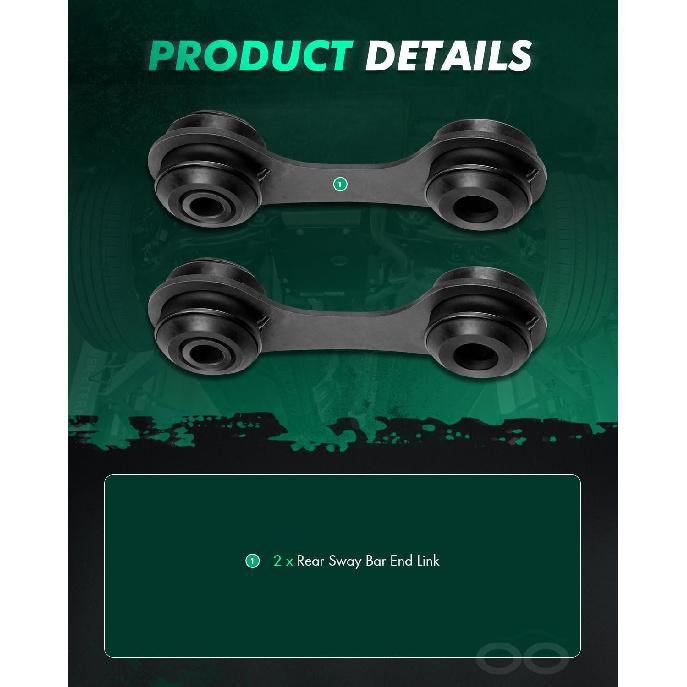 SCITOO 2pcs Suspension Kit 2 Rear Sway Bar Link fit 2004-2012 for Chevrolet for Malibu 2003-2008 for Chevrolet Vectra 2005-2010 for Pontiac G6