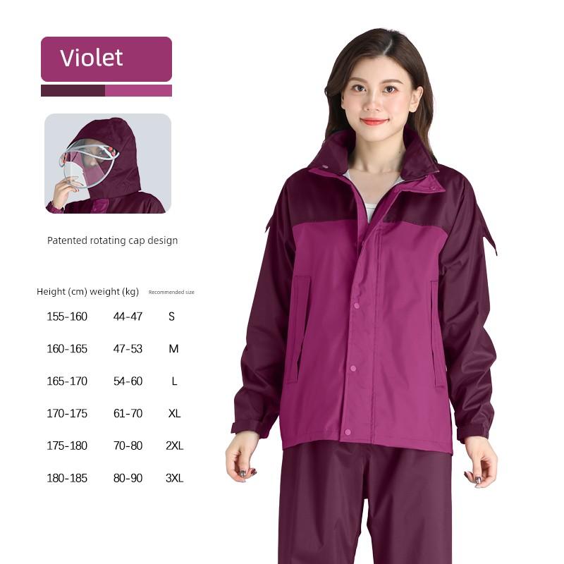 2025 New Raincoat and Rain Pants Set for Women, Adult Split-Type Outerwear for Farmers, Long Style, Full-Body Storm-Proof