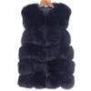 Women's 2023 Winter Fashion Real Fox Fur Slim Vest Jacket