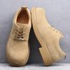 Fashion New Thick Bottom Man Round Head Oxford Footwear Lace-Up Outdoor Male Shoes Mens Casual Shoes Leather Men Business Shoes