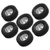 RC Rubber Tires with Aluminum Alloy Wheel Hub for WPL C14 C24 C34 C44 B14 B24 B16 B36 4WD Car