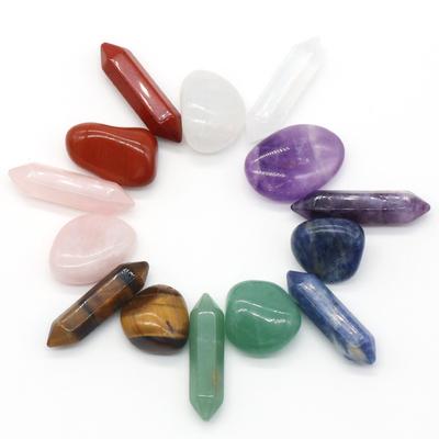 14 peças Pedra de Cura Energética dos Sete Chakras Cristal Natural Gema Ornamentos Presentes