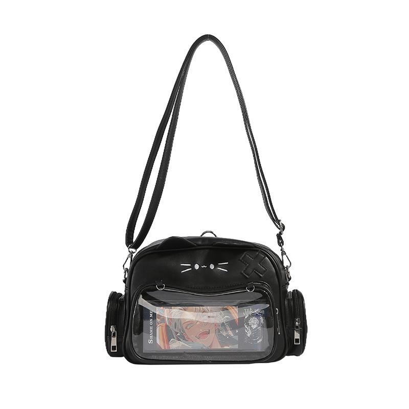 Schoolbagy1k Millennium Hot Girl Pain Bag Student Commuting Cute Mechanical Cat 1011 New Large Capacity College Crossbody Bag