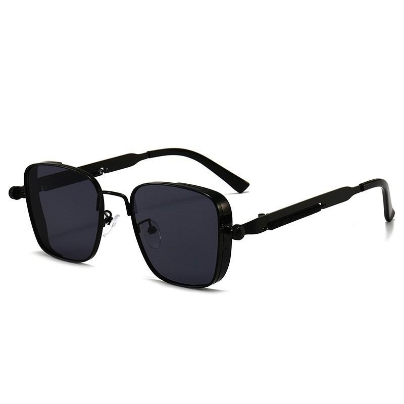 

Trendy Sunglasses Men Sun Eyeglasses Vintage Retro Spring Leg Driving Outdoor Use Sports Style Metal Material Rectangular Eyeglasses Women UV400