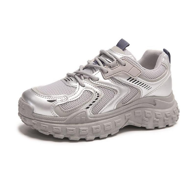 Dad shoes spring and summer new fashion color matching lace-up casual women's shoes student running sports shoes