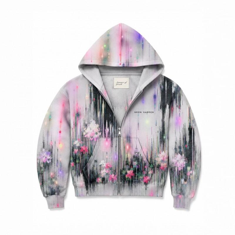 Street Hip Hop Flamme 3D-Druck Reißverschluss Hoodie Lockerer Schnitt Jugend Freizeit Winter Sweatshirt