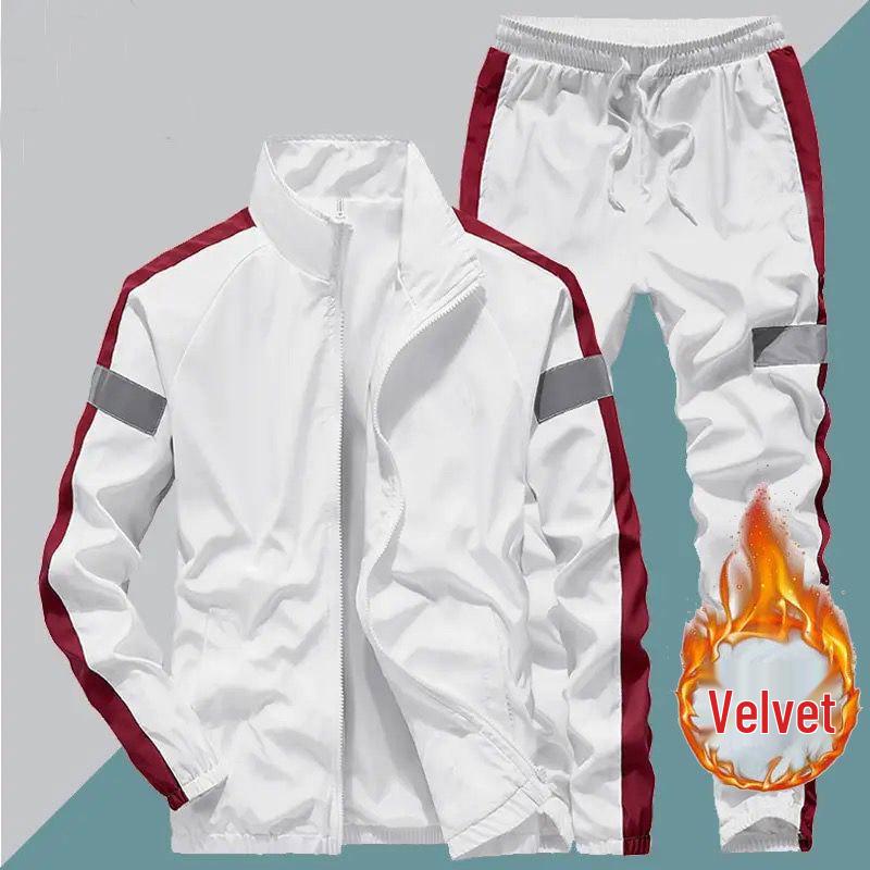 Men's Breathable Sports Hoodie and Cardigan Set: Plus Size, Customizable Two-Piece