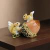 AcornShaped Jewelry Box Compact Squirrel Figurine Lightweight Collectible
