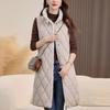 Fashion Winter Women's Vest Faux Fur Collar Thick Warm Sleeveless Jackets Woman Long Coat With Belt