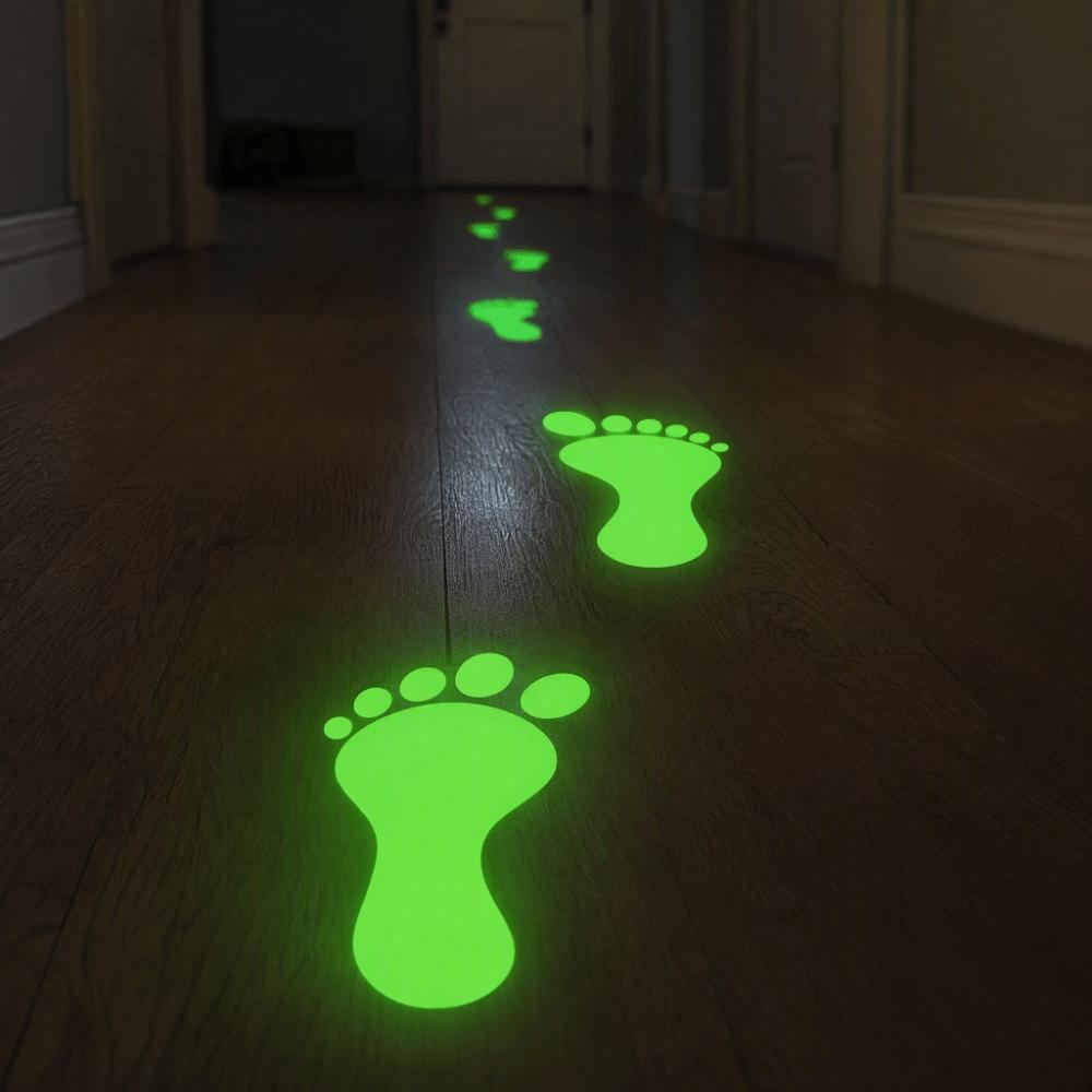 Self-Adhesive 2D Flat Footprint Sticker Waterproof Floor Wall Stickers Bedroom