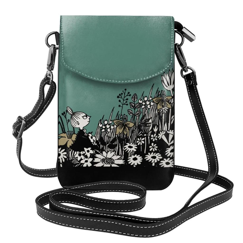 Moomin Little My smartphone originální pro ženy a Tato lehká kapsička na smartphone je oblíbená a roztomilá kapsička vysoká x široká x 4 cm [MINIER], kůže,