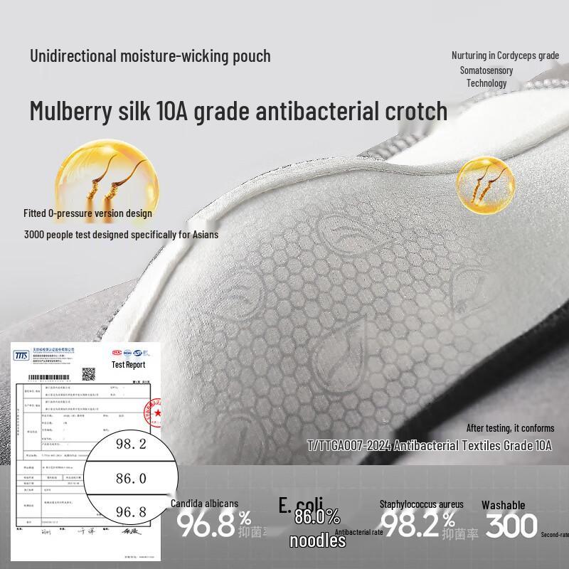 Langsha Men's Cordyceps Antibacterial Cotton Boxer Briefs