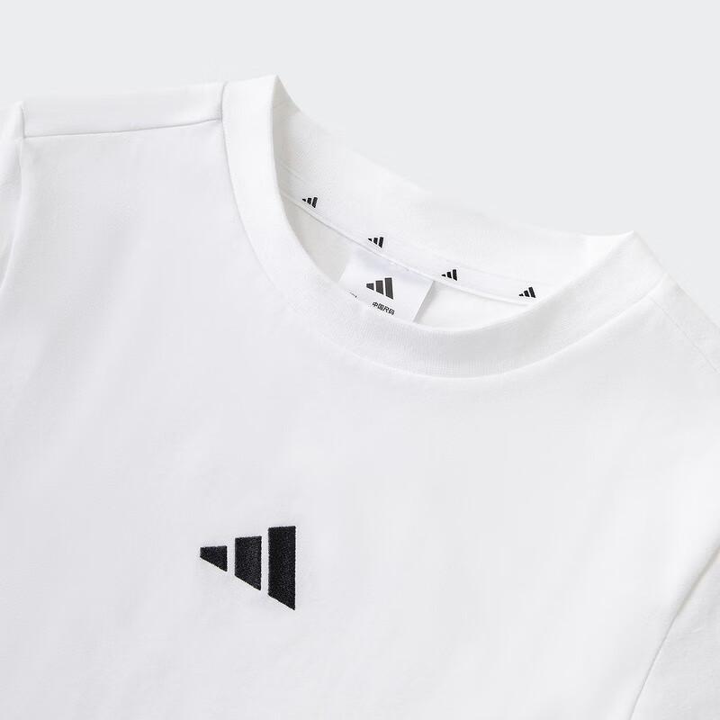 Adidas Comfortable Skin-Friendly Soft Versatile Short Sleeve T-Shirt Women Tops White JY8571