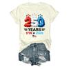 Womens Short Sleeve Crew Neck Graphic Tee 250 Years 1776 2026 Printed Casual Loose Fit T Shirt Soft Cotton Top
