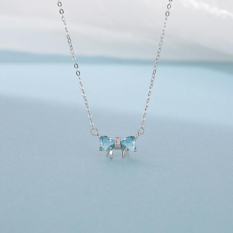 

Милое маленькое свежее летнее ожерелье с бантом, женское ожерелье с побегом принцессы