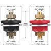 Battery Terminal Connector, Pack of 2 3/8in Thru Panel Battery Terminal Connector 250A Positive Negative Junction Stud Post for Cars RVs Ships Yachts