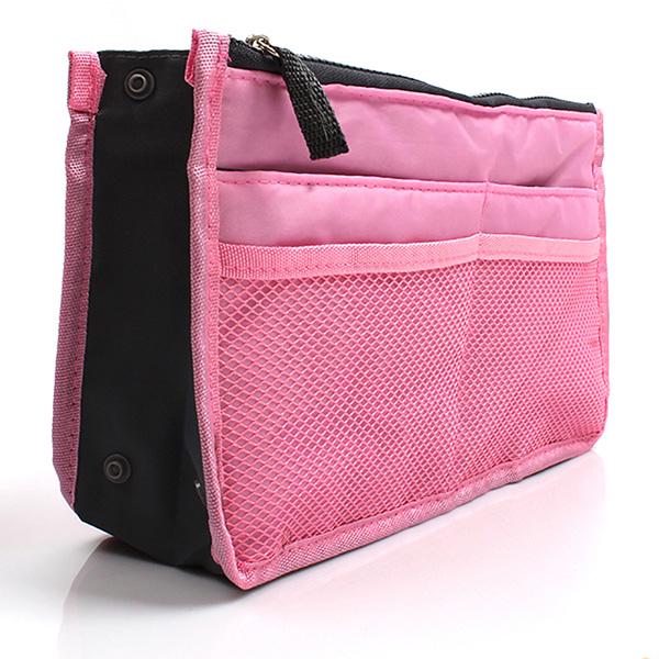 Organizer Insert Bag Women Nylon Travel Insert Organizer Handbag Purse Large Liner Lady Makeup Cosmetic Bag Cheap Female Tote