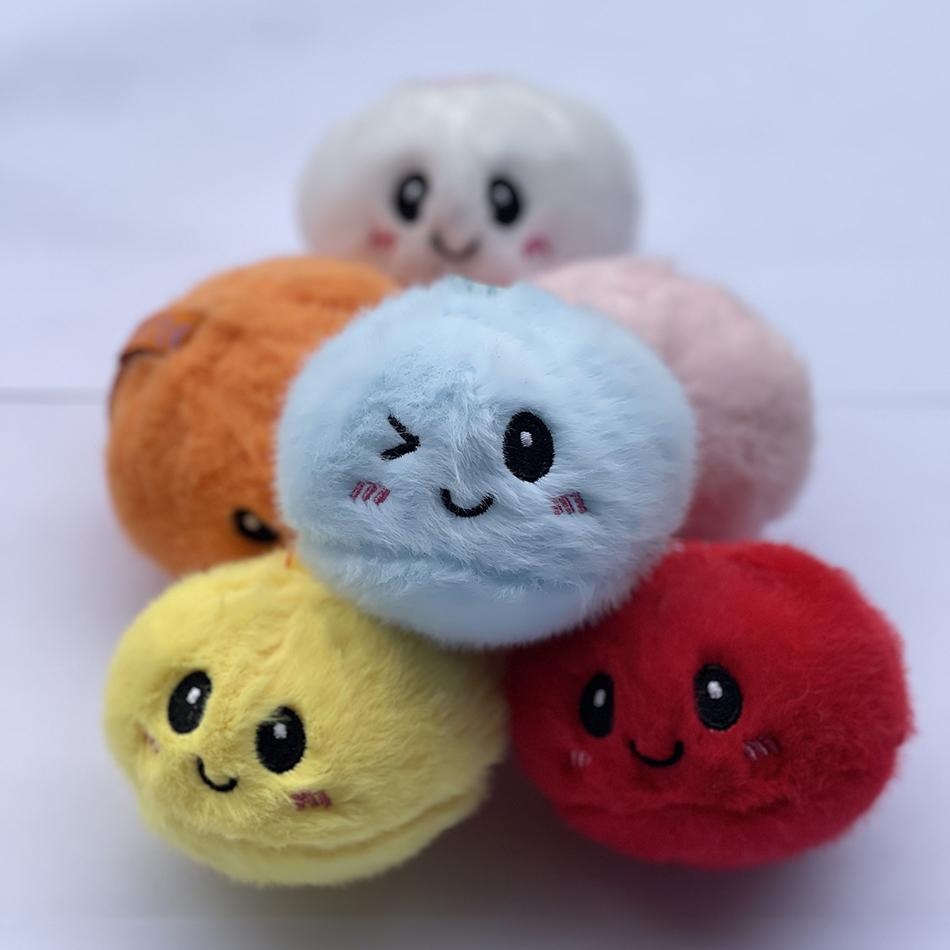 In Pvc Dumpling Plush Trendy New Style Bag Hanging Cute Simulation Dumpling Plush Keychain Backpack Pendant Cartoon Toy Gift