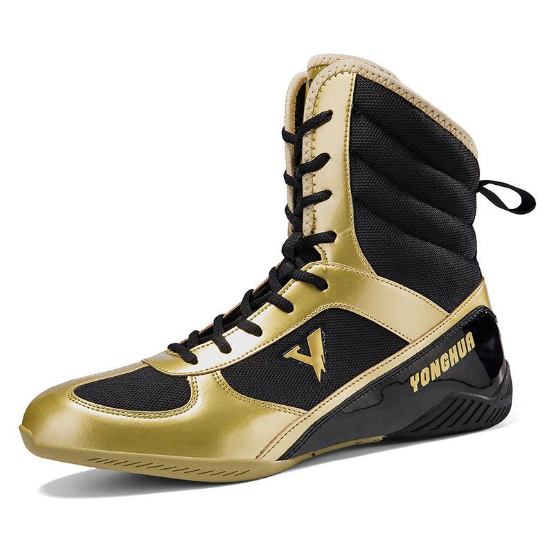 Sports comprehensive training shoes gym indoor squat men's high-top professional boxing shoes women's sanda fighting boxing shoes