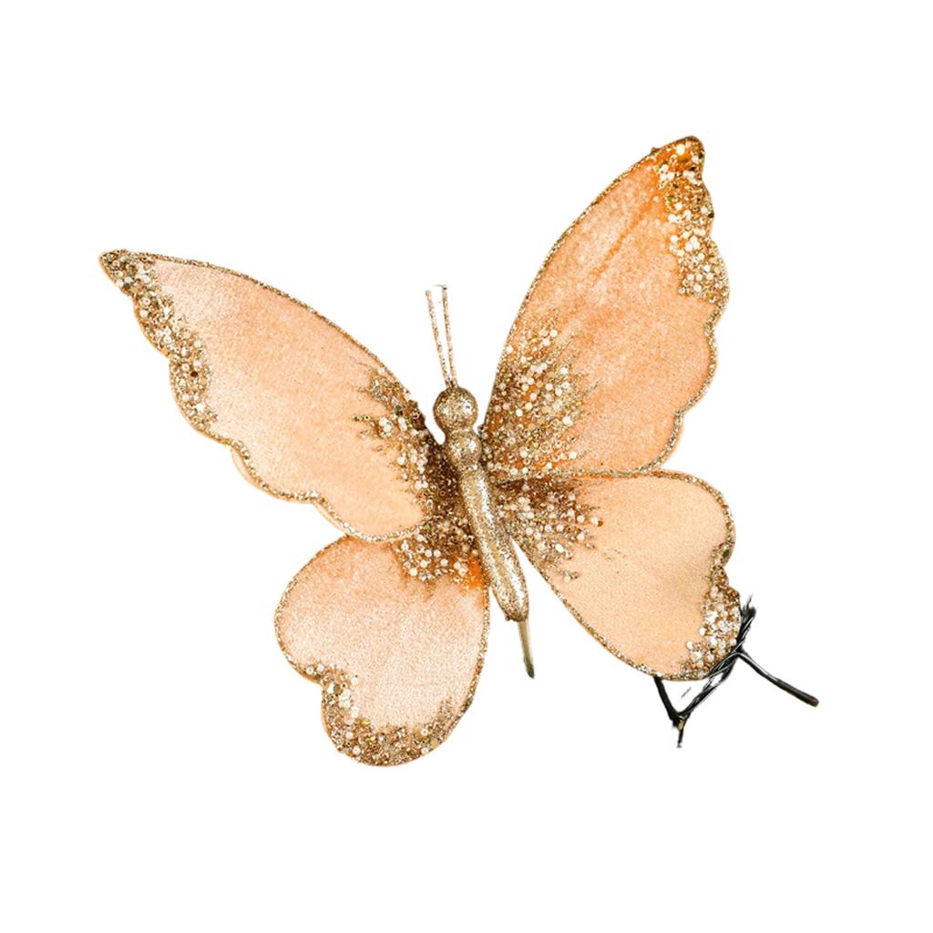 Fabric Simulation Bow Clip Velvet Powder Flocking Christmas Tree Decoration Scene Layout