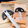Protractor Angle Finder Stainless Steel Angle Ruler with 0-180 Degrees Adjustable Angle Square 8-Inch Woodworking Ruler for