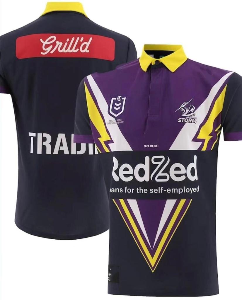 NRL Warriors Broncos Fiji Rabbit Jaguar Short Sleeve Rugby Jerseys Training Suit