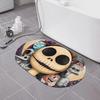 Alfombrilla de Baño Pesadilla Antes de Navidad, Goma Antideslizante, Secado Rápido, Súper Absorbente, Compatible con Bañera, Alfombra Fina para Suelo, Rectángulo, Negro
