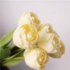 Multicolor Tulip Artificial Flower Silk Petals Green Leaf Simulation Tulip Flower Photo Props Fake Flower Floral Arrangement