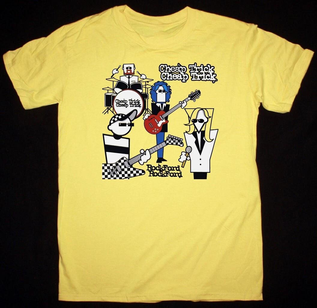 

Cheap Trick Band Men 100% Cotton T-shirt Mens Tees Top Yellow Unisex All Sizes S to 5XL 2F282 4XL