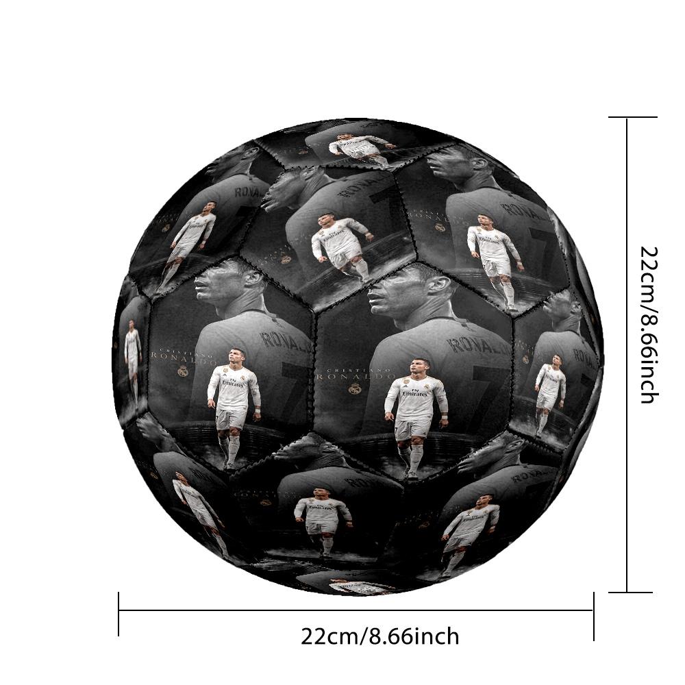 Ronaldos Goldener Moment Größe 5 Fußball Maschinengenäht Indoor/Outdoor Universeller Fußball Einzigartiges Geschenk für Fußballliebhaber