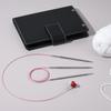 10Pairs Detachable Steel Circular Knitting Needle Set with 10CM Points, Flexible Cables and Carry Storage Case 55KF