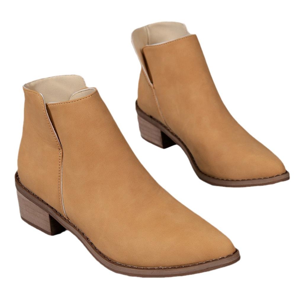 Autumn and Winter New Fashion Boots Women's Martin Boots Retro Chelsea Leather Boots Casual Large Size Women's Boots