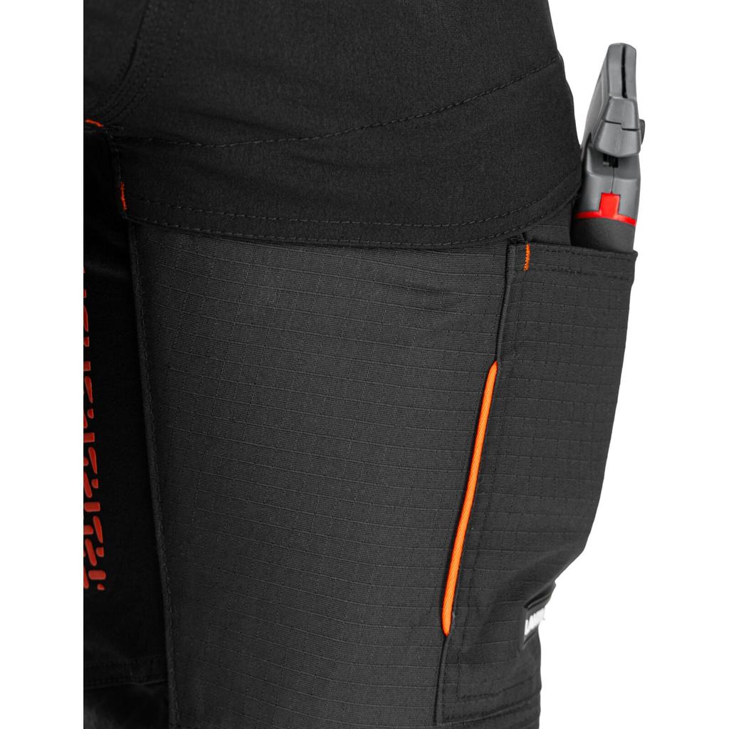 Black-Polish Roofer' Trousers with Stretch Inserts, "",Ce,Lahti