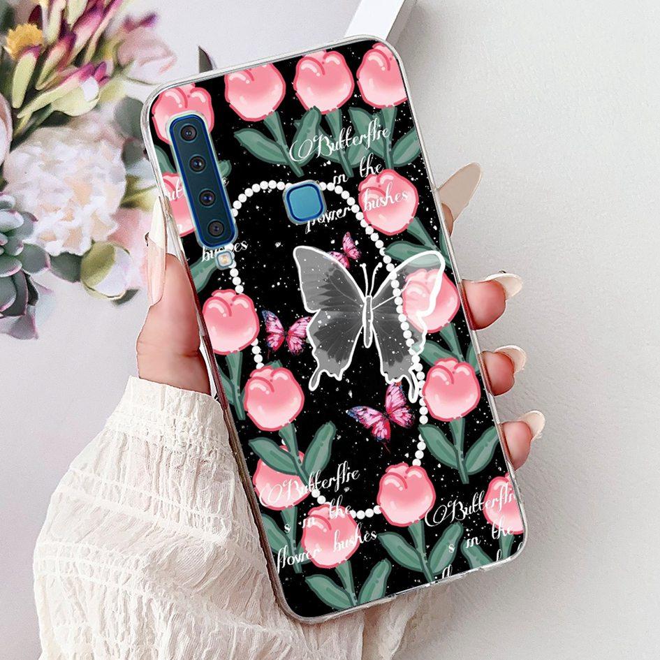For Samsung Galaxy A7 A9 2018 Case New Fashion Flower Marble Soft Silicone Clear Phone Cover For Samsung A9 2018 SM-A920F Bumper