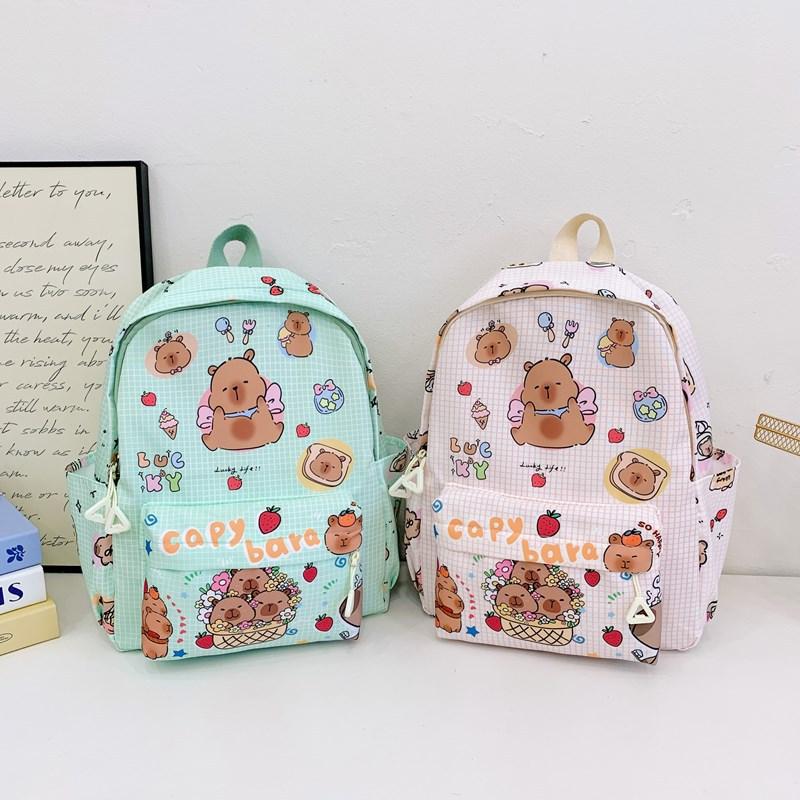 School Bag New Kapibara School Bag Medium and Large Class Casual Cute School Bag Back