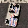 Doodle Angry Cat Pattern Phone Case For Samsung Galaxy S26 S25 Ultra S24 S23 FE S22 S21 Plus S20 A73 Clear Bumper Cover