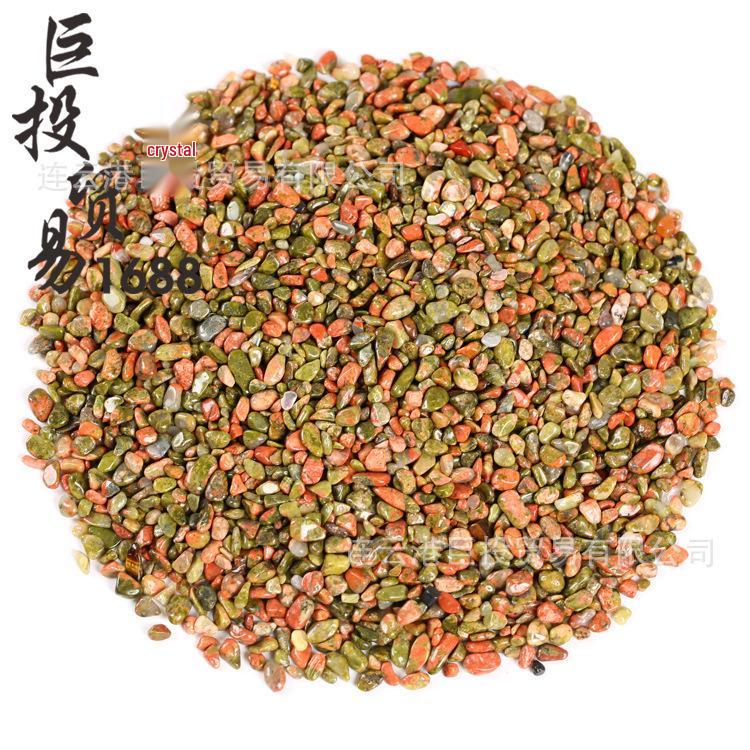 Natural Unakite Gravel - 500g Decorative Stone for Aquarium, Plant Pot, and Landscaping