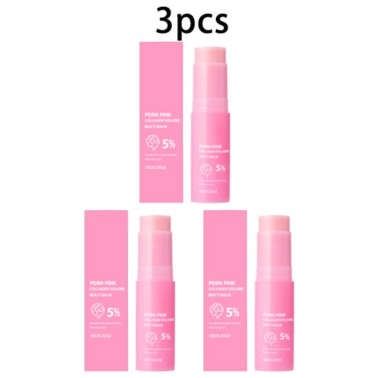 Pink multi-effect moisturizing stick, delicate and gentle moisturizing, dry face and lips, portable soft skin care stick 10g