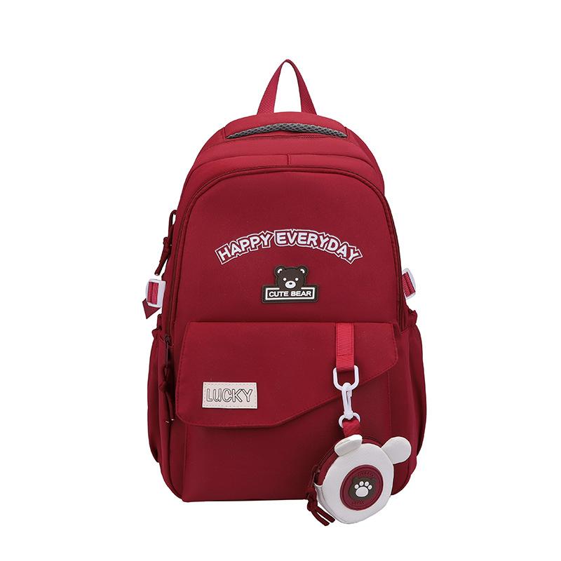 

School Bag Children Elementary School Girls Junior High School High School Boys College Students Backpack Fashion Backpack червоний